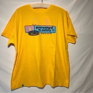 NWOT Dutch Bros Bright Yellow Tee - size Large